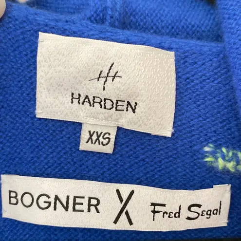 Harden x Bogner x Fred Segal Hollywood Cashmere Cardigan Athleisure Size XXS Blue Size M