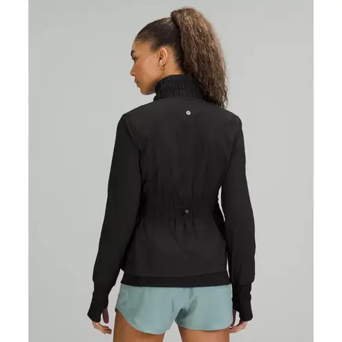 Lululemon  Sight Seen Black Zip Mock Neck Drawstring Waist Windbreaker Jacket 4
