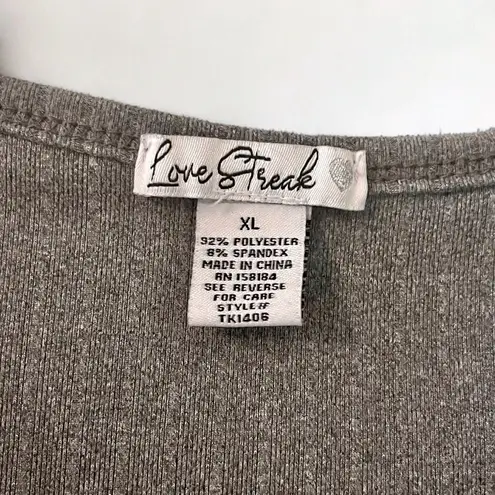 Grey “Kindness” Short Sleeve Ribbed Crop Top Gray Size undefined