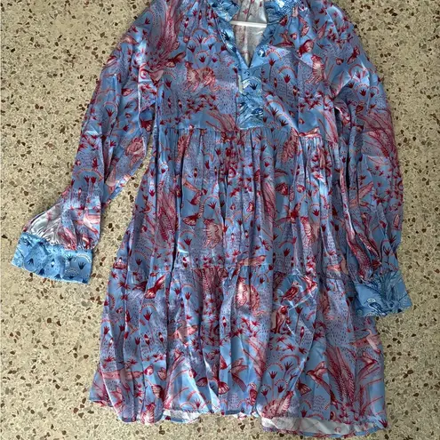 STINE GOYA SG Jasmine dress in jungle scene pink XS