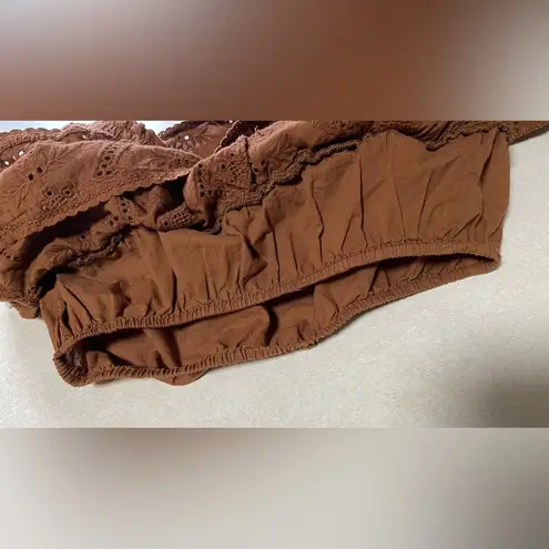 Greylin Women's Alecia Off-Shoulder Brown Blouse Size M