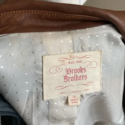 Brooks Brothers size 4 Women’s Brown Leather biker Jacket