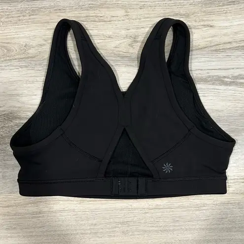 Athleta  Sculptek Stealth Black Sports Bra Yoga Gym Athletic Stretch Size S