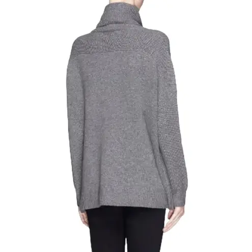 Vince Wool and Yak Turtleneck Sweater with Pockets in Grey Women’s Size Small