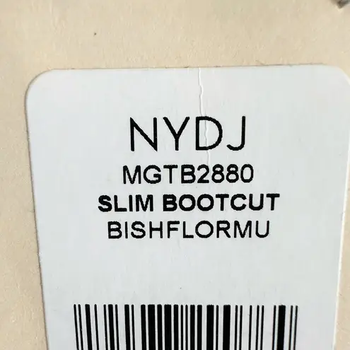 NYDJ Slim Bootcut Jeans Size 10 Bishop Floral Multi Laser Lift Tuck Technology