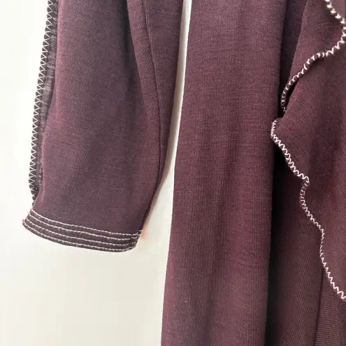 Ulla Johnson Analia Topstitched 100% Organic Wool Midi Dress Size Medium Ruffles