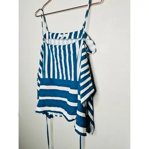 TOME x RTR Blue White Handkerchief Hem Striped Tank Top Size Medium