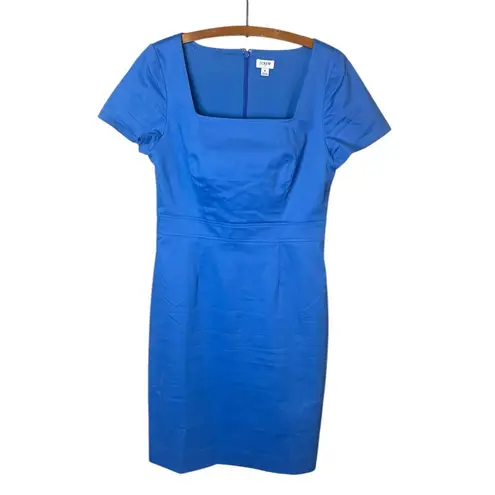 J.Crew  $128 Tailored Sheath Dress in Seacoast Blue Size 8 BY040