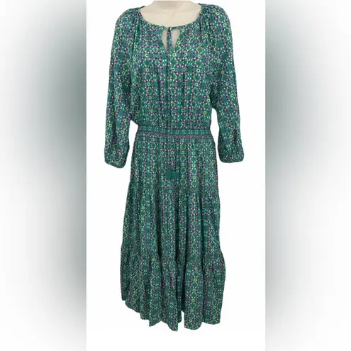 Matilda Jane  Age of Aquarius Midi Dress Womens Size Large Floral Pin Tuck
Bodice