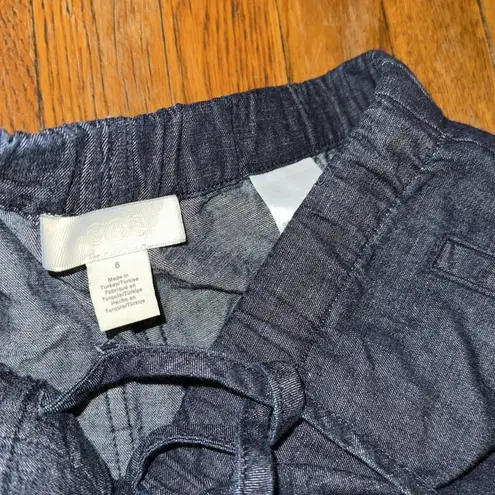 COS Wide Leg denim drawstring pant indigo organic cotton relaxed fit 6