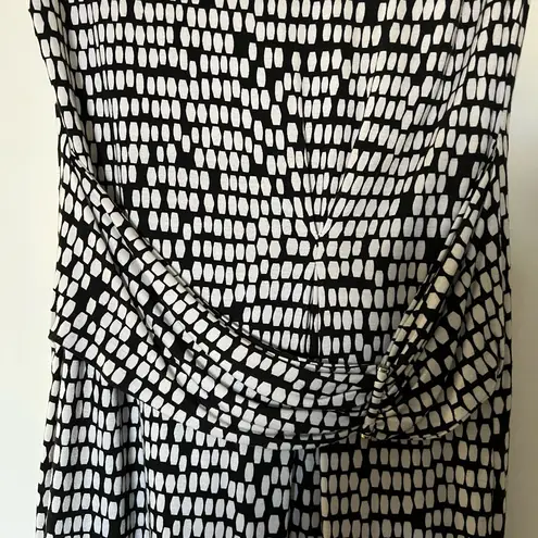 Hugo Boss π₯ Boss Black & White Geometric Dress β Size Large π₯