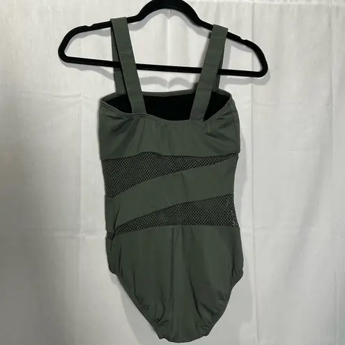 Carmen Marc Valvo Swimwear Green One Piece Swimsuit Size 10