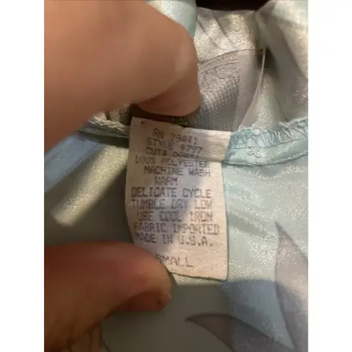 LA Intimates Women's Large Floral Kimono, Blue Robe, Romantic Garden Flowers Size undefined