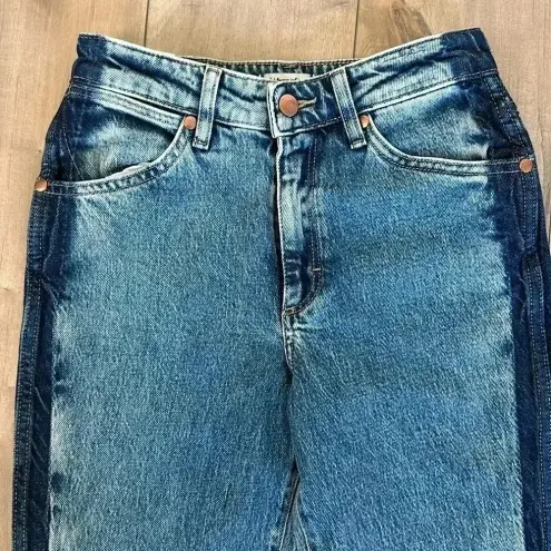 Wrangler NWT  Westward 626 Bootcut Jeans Two Tone Side Stripe Acid Size 24 / 34