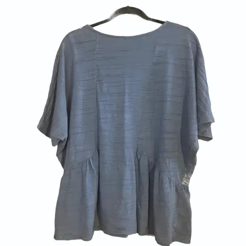 Suzanne Betro Blue Top Size 1X