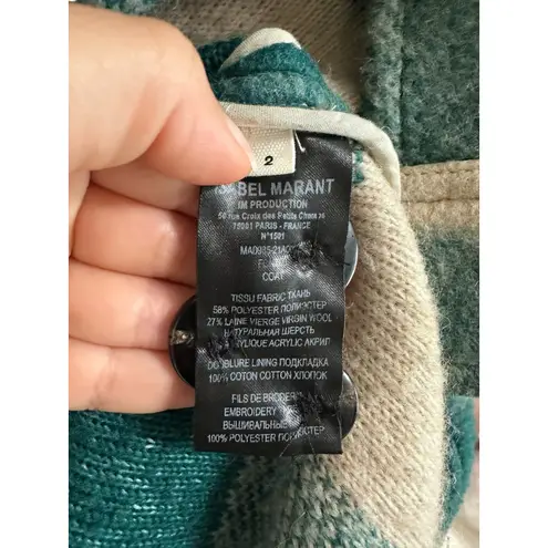 Isabel Marant Etoile Fontizi Blanket Coat size 2 $790 Green