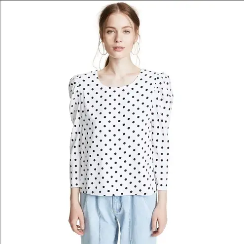 Valencia and Vine Polka Dot Blouse White