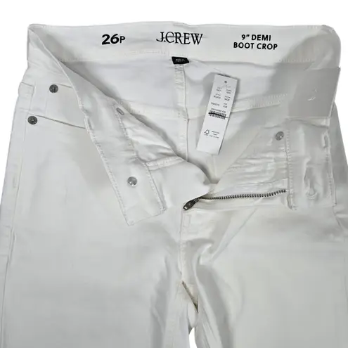 J.Crew J.‎ Crew Petite 9" demi-boot crop jean in white wash P26 NWT