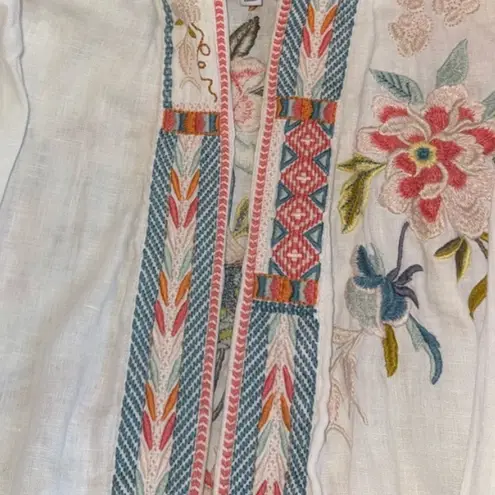 Johnny Was heavily embroidered CERETTI LINEN KIMONO/JACKET RARE
