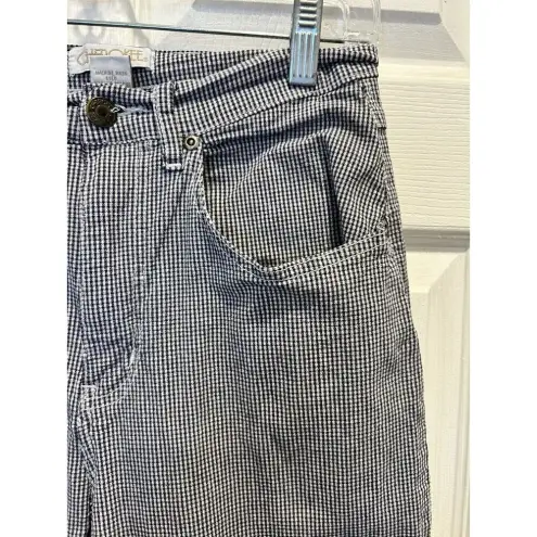 Cherokee  Vintage 90s Gingham Tapered High Waist Pants Stretch Navy‎ Blue Sz 6P
