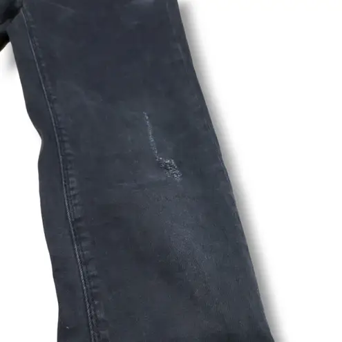 Zadig & Voltaire Eva Gris Destroy Deluxe Jeans Size 27 W30"L33" Distressed Black Denim Pants