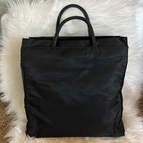 Prada Vintage  Tessuto Black Nylon Tote commuter Bag