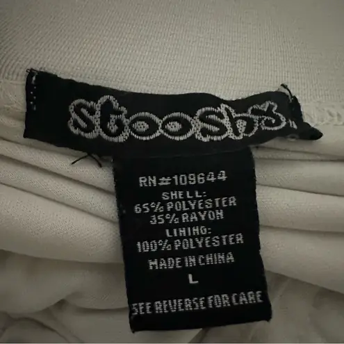 Stooshy White Lined Eyelet Lace Pocket Skirt Size Large