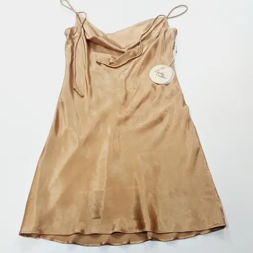 Camila Coelho  Adora Mini Slip Dress in Toffee