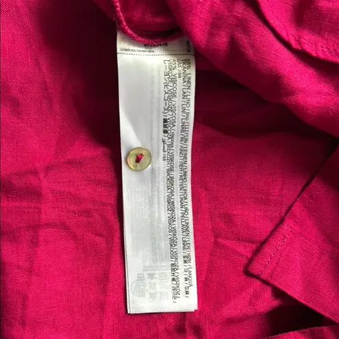 Ming Wang Pink Boxy Button Down Blouse