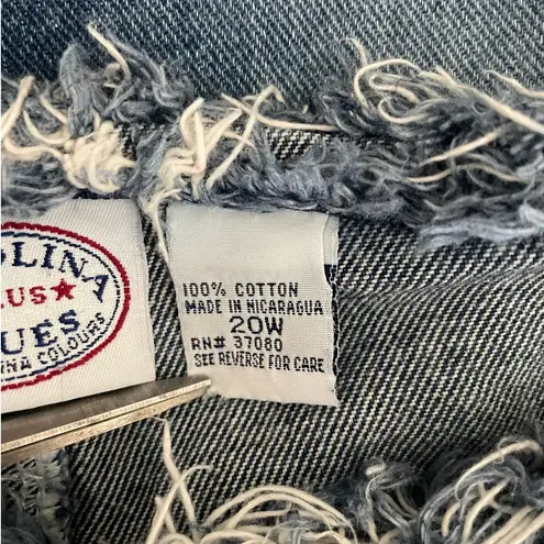 Carolina Blues Women Jean Midi Skirt 20 Blue Distressed Western Cowgirl Denim