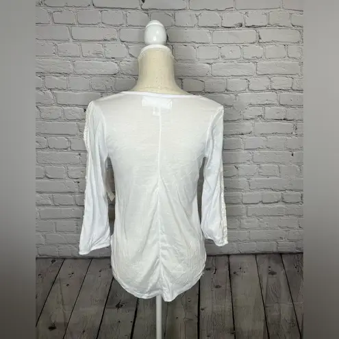 French Laundry NWT white tie front shirt small