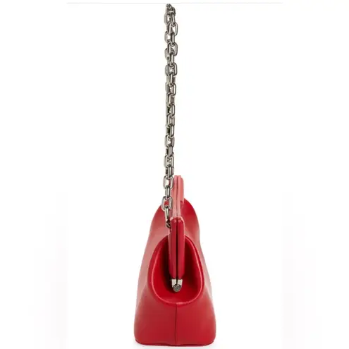 Alexander McQueen The Small Peak Leather Shoulder Bag, brand new Red,$3600