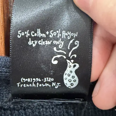 Blue Fish USA 1996 Lagenlook KNIT Cardigan Tunic Dark Navy One Size Size XL