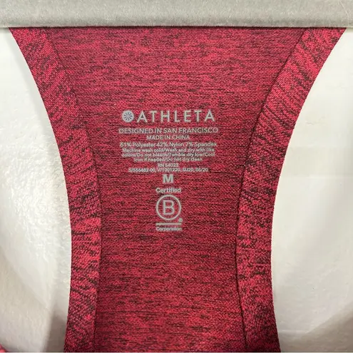 Athleta Relay Red Blue Ombré Racerback Bodysuit M