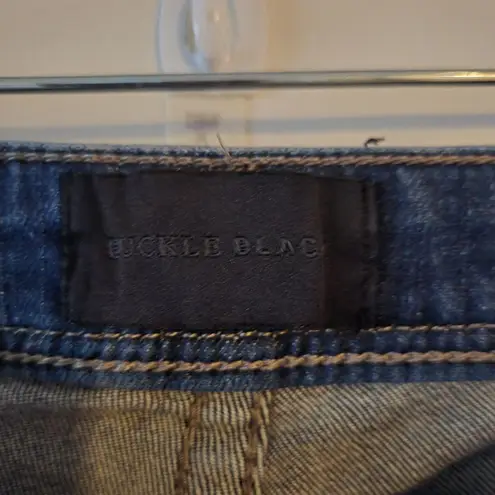 Buckle Black Fit No 53 Ankle Skinny Jeans Women 24 (28x30) Ripped Denim Distress Blue