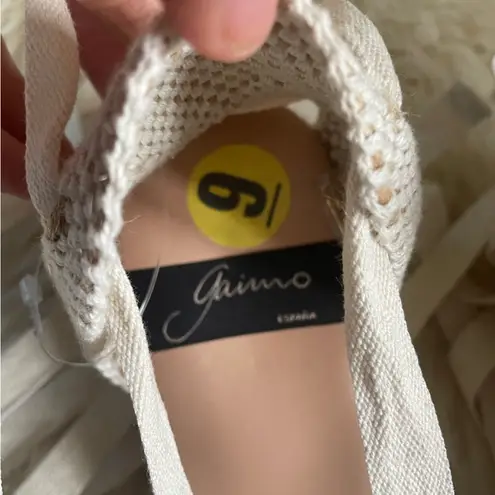 NWT Gaimo Espadrille Wedges lace up suede platform close toe Tan Size 9