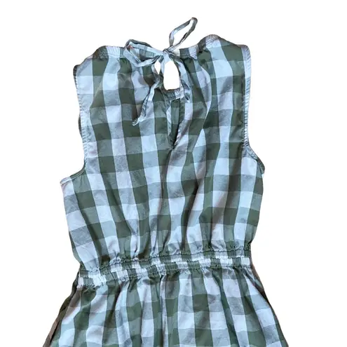 Free Assembly Sleeveless Fit and Flare Green Gingham Maxi Dress š„
