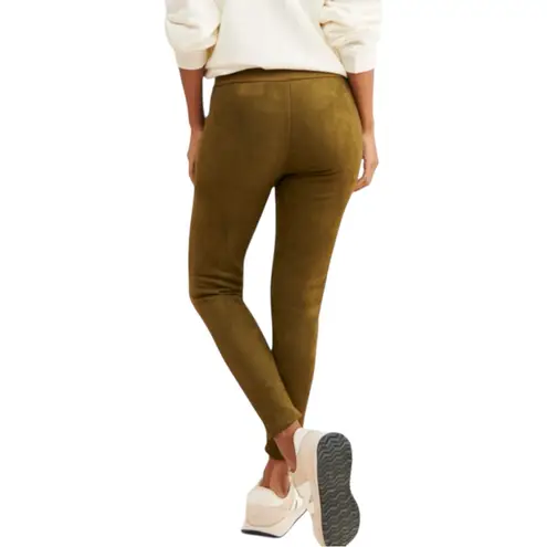 Hatch Faux Suede Olive Green Maternity Leggings XS in Moss Size undefined