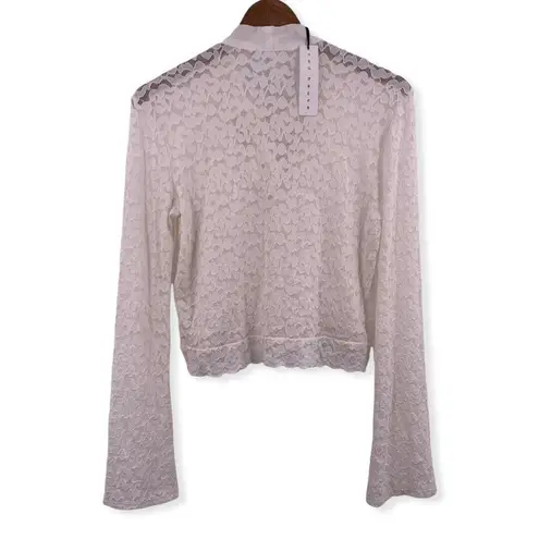 Red Haute White Lace V Neck Tie Small New