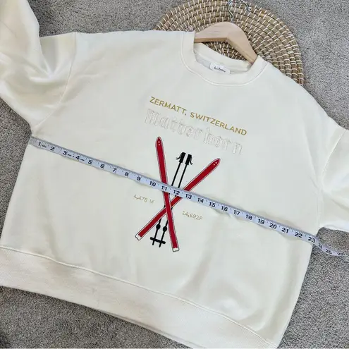 Bohme  Women’s Embroidered Sweatshirt Metterhorn Longsleeve Crew Neck in Beige XS thumbnail 10