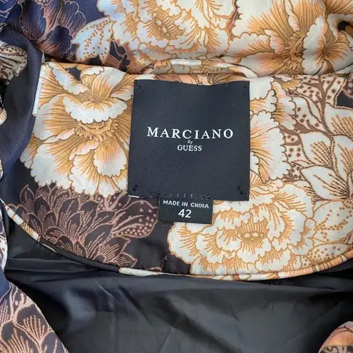 Marciano by Guess Sharon Puffer Jacket in After Dark Floral Black and Tan