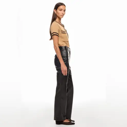 Derek Lam 10 Crosby Flare Faux Leather Sailor Pant