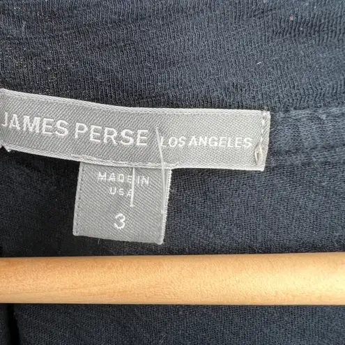 James Perse T-Shirt Dress Dark Blue Slub Knit Size 3 (Large)