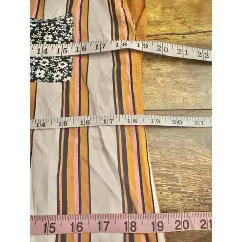 Porridge Women’s Blouse Sz Small Short Sleeve Striped Preppy Fall Autumn Retro