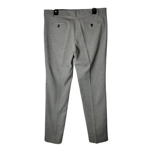 Etro Pants Women 10 Black Ivory Jacquard Geometric Print Trousers Luxury Preppy