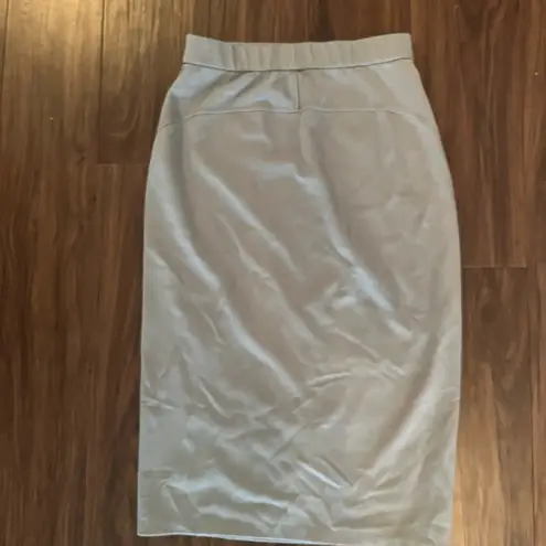 Eileen Fisher Womens  Ponte Knit Stretch Pencil Straight Skirt Elastic Gray Small