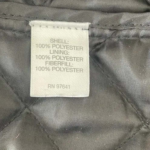 J Jill Heritage Women Quilt Vest XS Black Lightweight Full Zip Gorpcore Neutral