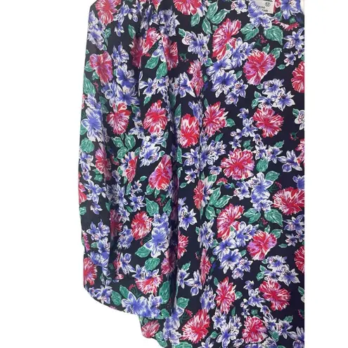 VTG JB too Short Sleeve Blouson Modest Maxi Floral Dress Sz 12