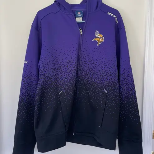 NFL Team Apparel NFL Minnesota Vikings Ascent Full Zip Oversized Hooded Fleece Size S