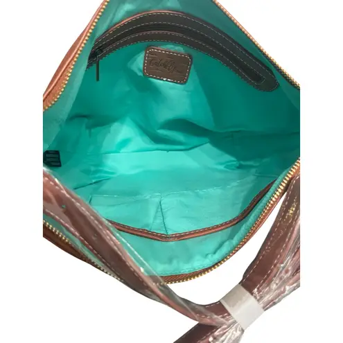 NWT! Catchfly Studio Aztec Crossbody Bucket Bag Southwestern Style Purse Brown